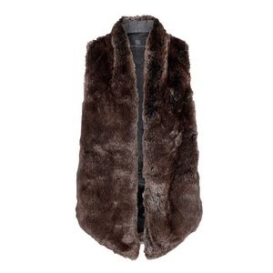 Tart Faux Fur Kya Vest • Chocolate Brown • S